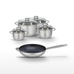 ELO Lot Poêle 32cm & 4 Faitouts Elo Profi Therm Platinum