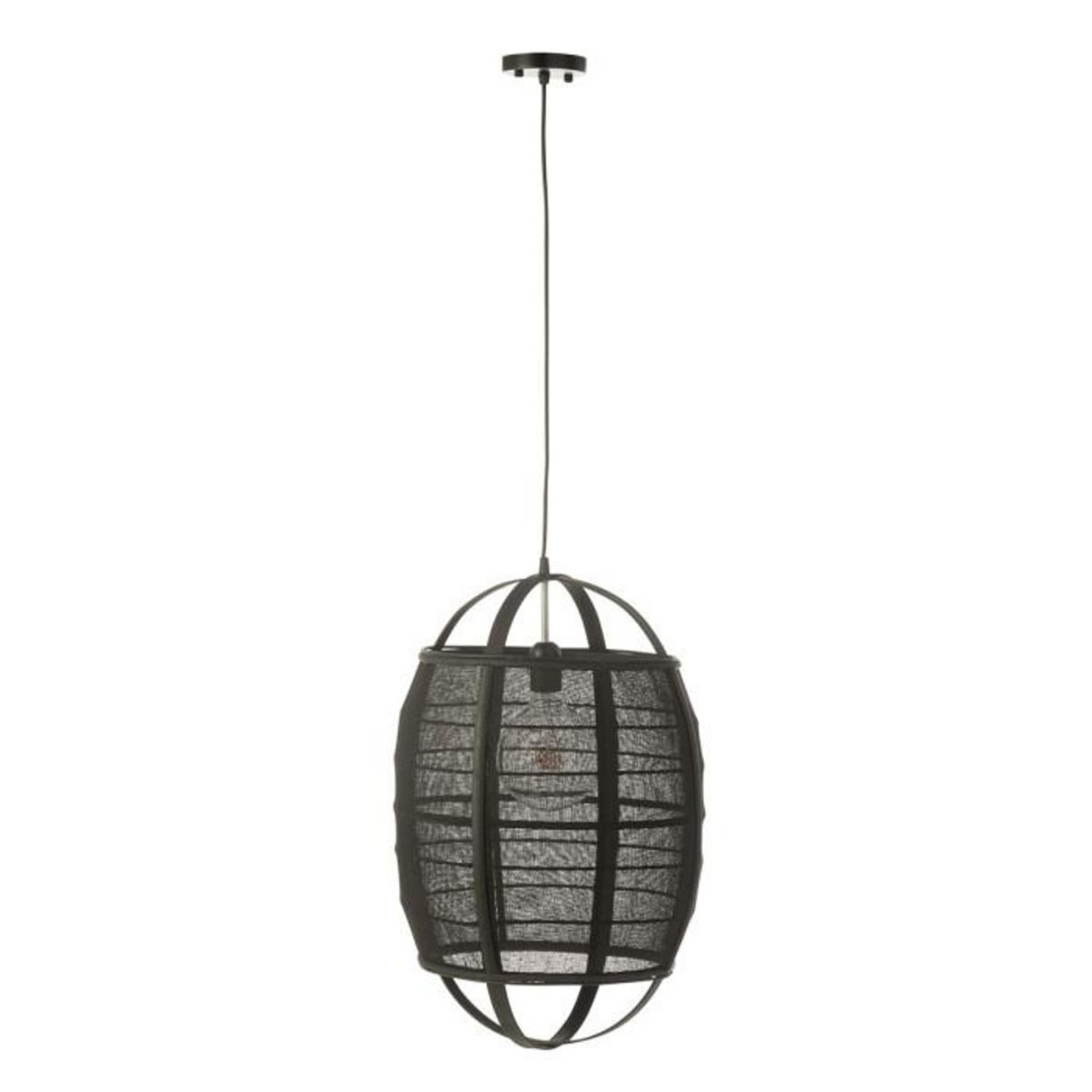 Paris Prix Lampe Suspension en Bambou  Ion  37cm Noir
