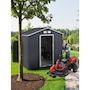 Voir la diapositive 2 : Habitat et Jardin Abri de jardin métal  Vegas  - 5,29 m2 (4,83 m2 au sol) - Gris