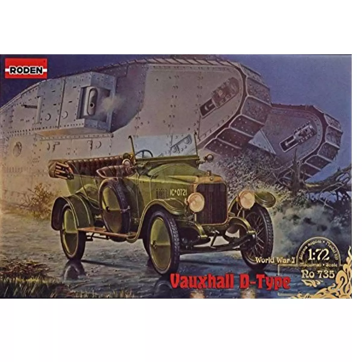 Roden Maquette Véhicule Militaire : Vauxhall D-TYPE  - 1917