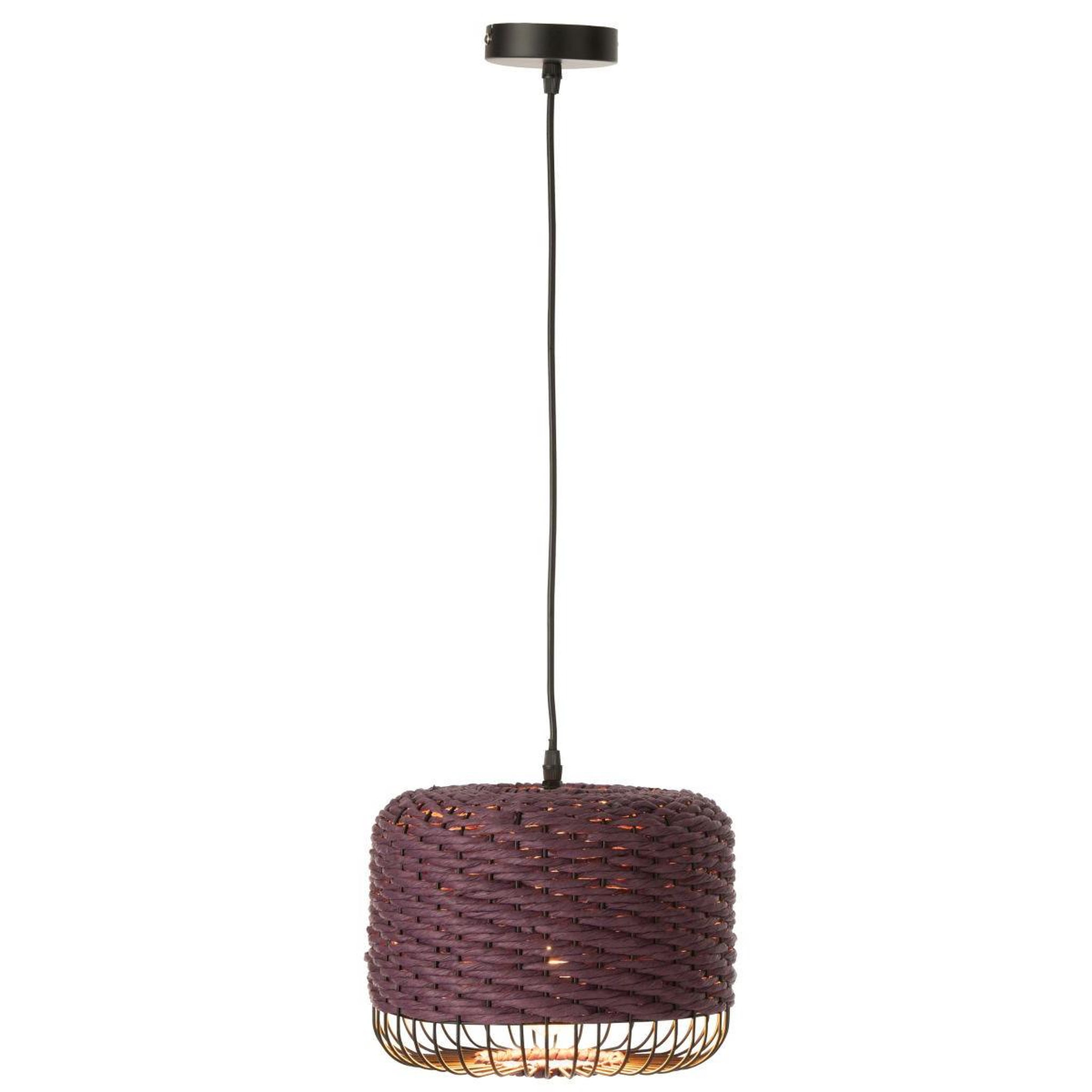 Voir la diapositive 2 : J-LINE Lampe Suspension en Métal  Eldon  27cm Mauve