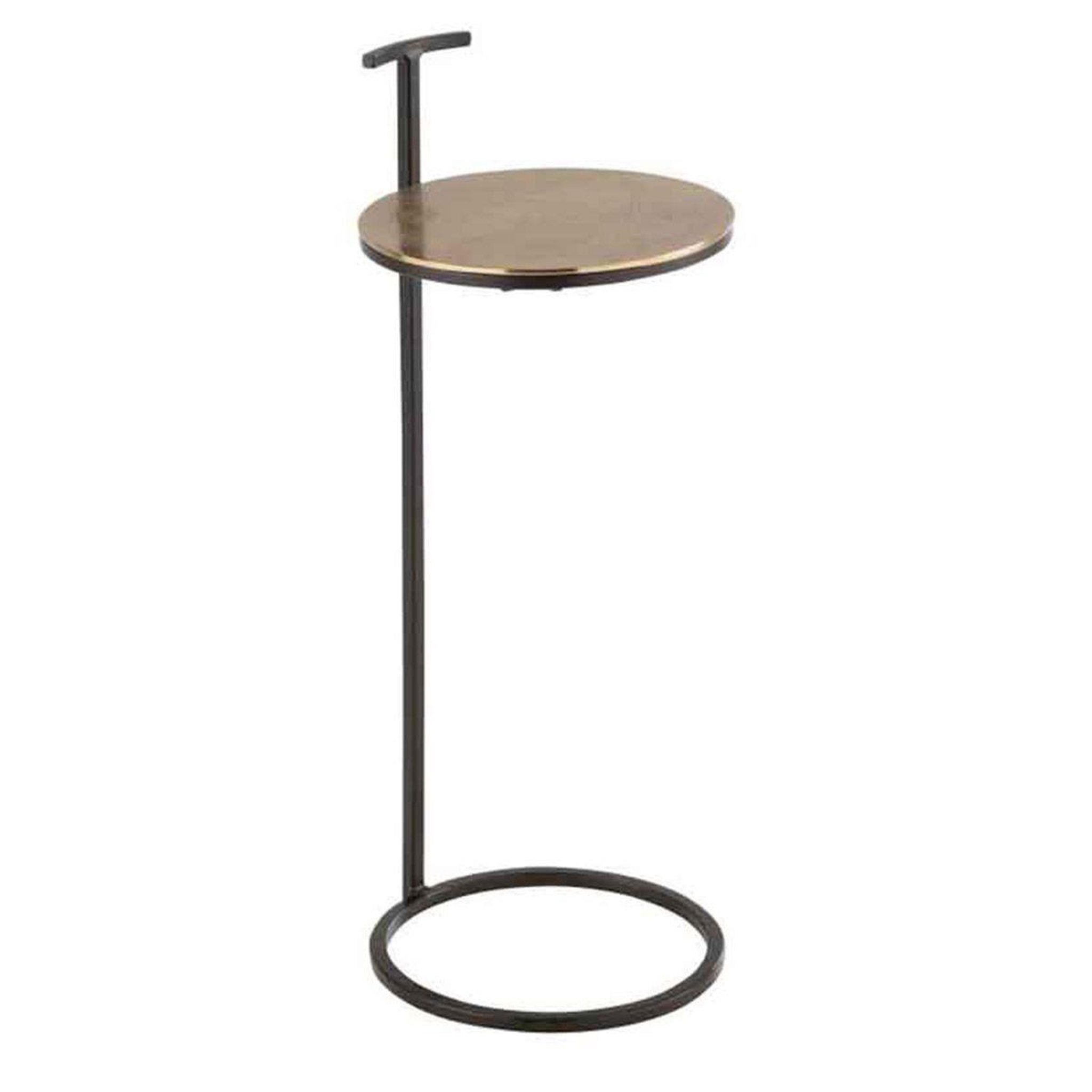 J-LINE Table d'appoint design en métal  toni  65cm or
