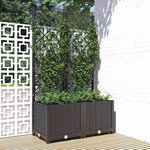 VIDAXL Jardiniere avec treillis Noir 80x40x136 cm PP
