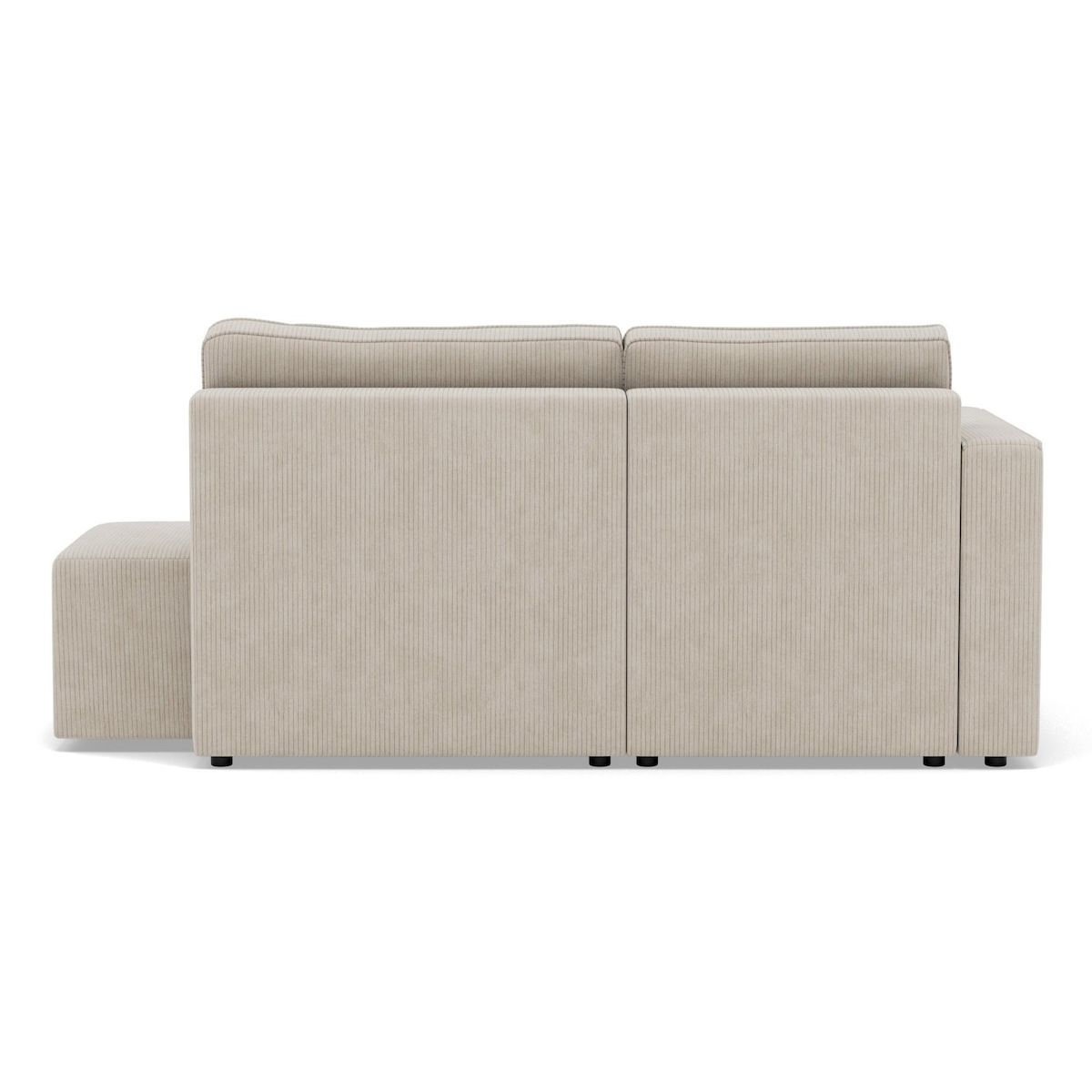 BEST MOBILIER Topaze - canapé d'angle gauche 4 places convertible avec coffre en velours côtelé