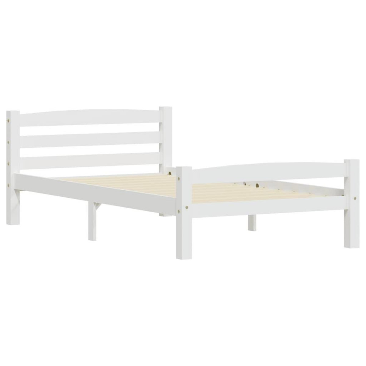 VIDAXL Cadre de lit sans matelas blanc bois de pin massif 90x200 cm