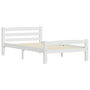 Voir la diapositive 3 : VIDAXL Cadre de lit sans matelas blanc bois de pin massif 90x200 cm