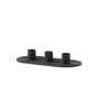 Voir la diapositive 4 : Paris Prix Bougeoir en Argile 3 Bougies  Dian  24cm Noir