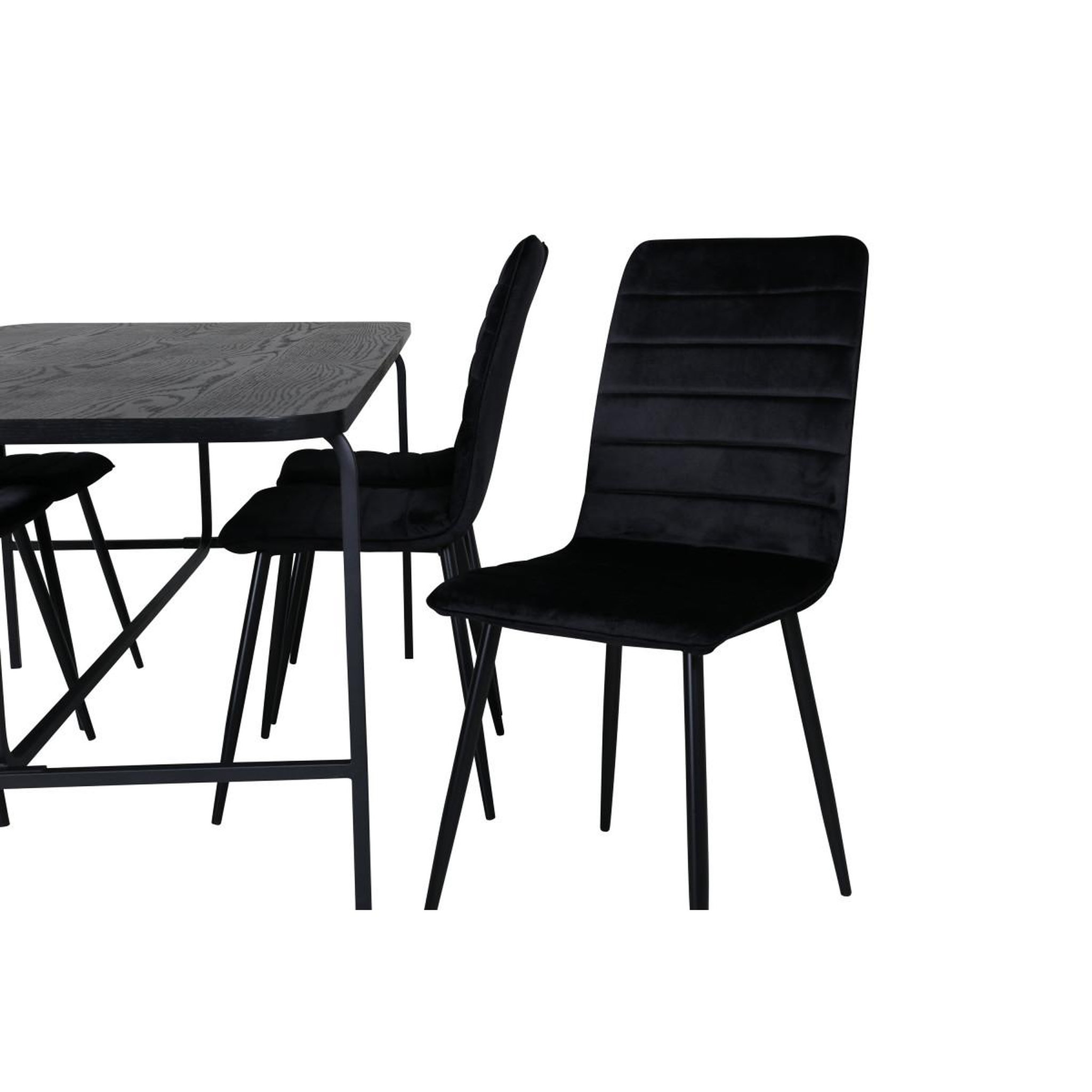 Voir la diapositive 4 : Paris Prix Ensemble table à manger & 6 chaises  uno & windu  200cm noir