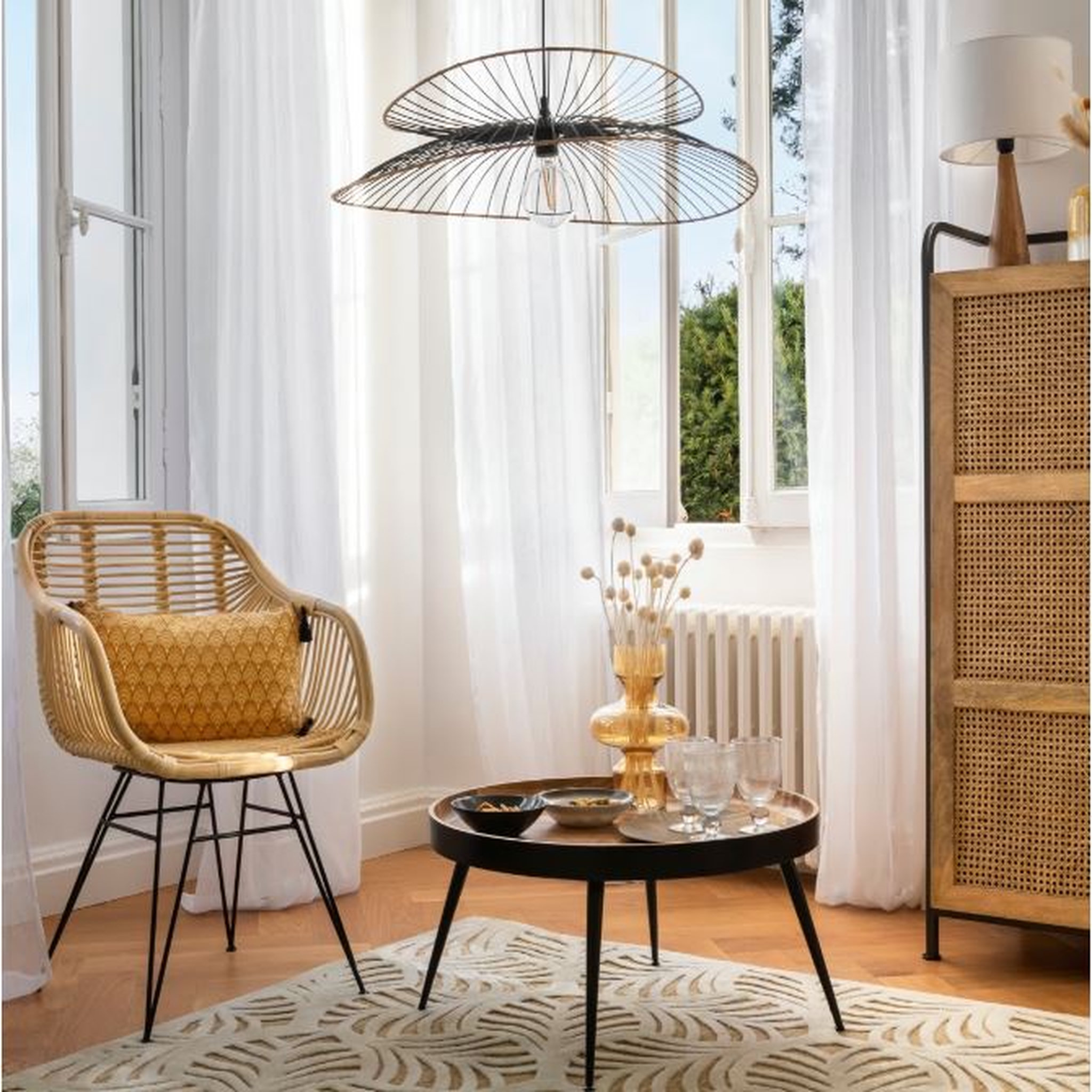 Voir la diapositive 6 : Fauteuil en rotin naturel LORETA