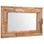 Voir la diapositive 4 : VIDAXL Miroir decoratif Teck 90x60 cm Rectangulaire
