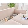 Voir la diapositive 3 : LISA DESIGN Valentina - canapé 3 places convertible - avec coffre - en velours côtelé - style contemporain