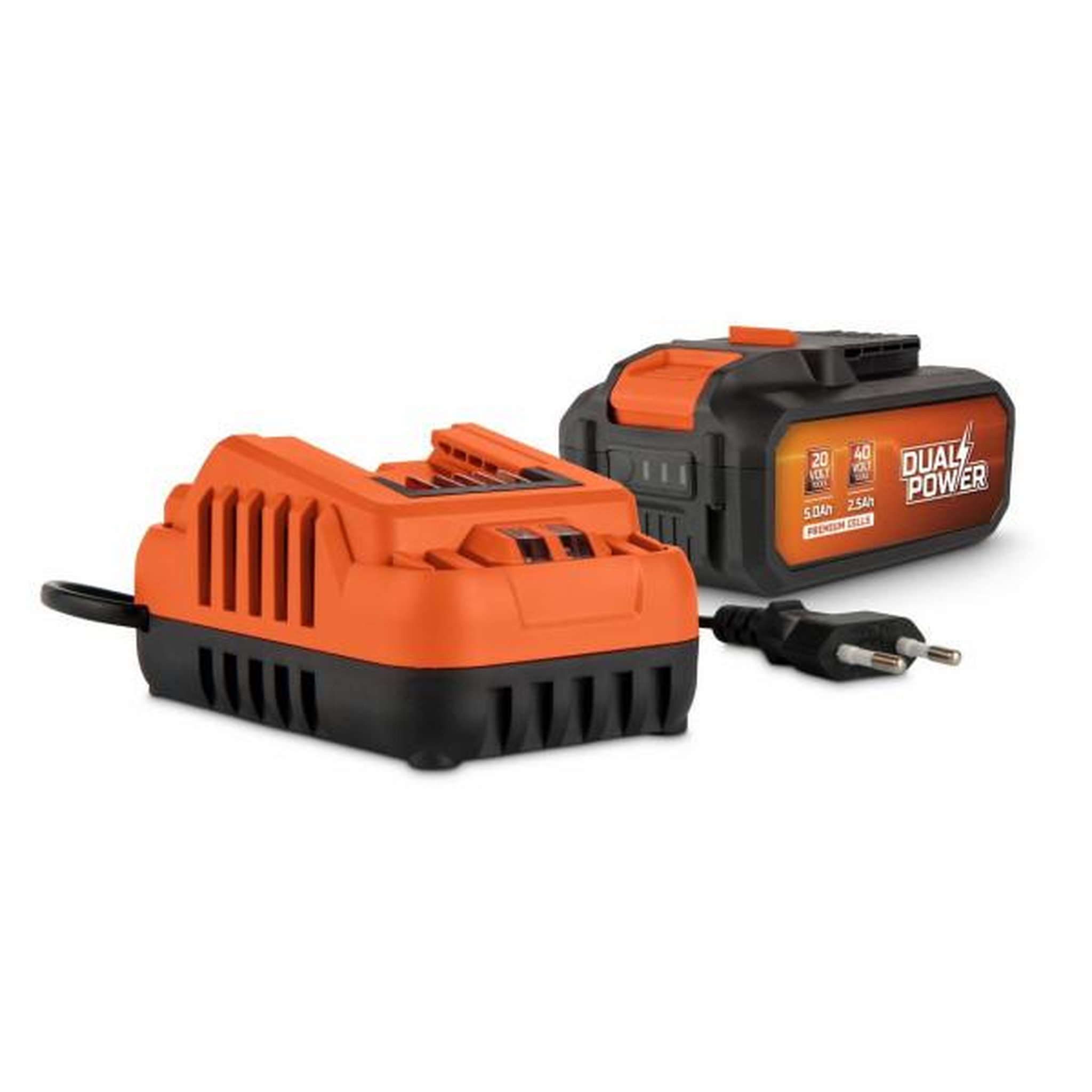Voir la diapositive 4 : MARKET24 Tronçonneuse a batterie - dual power - powdpgcss2 - élagueuse sur batterie de 40 v - guide de 350 mm - batterie et chargeur in