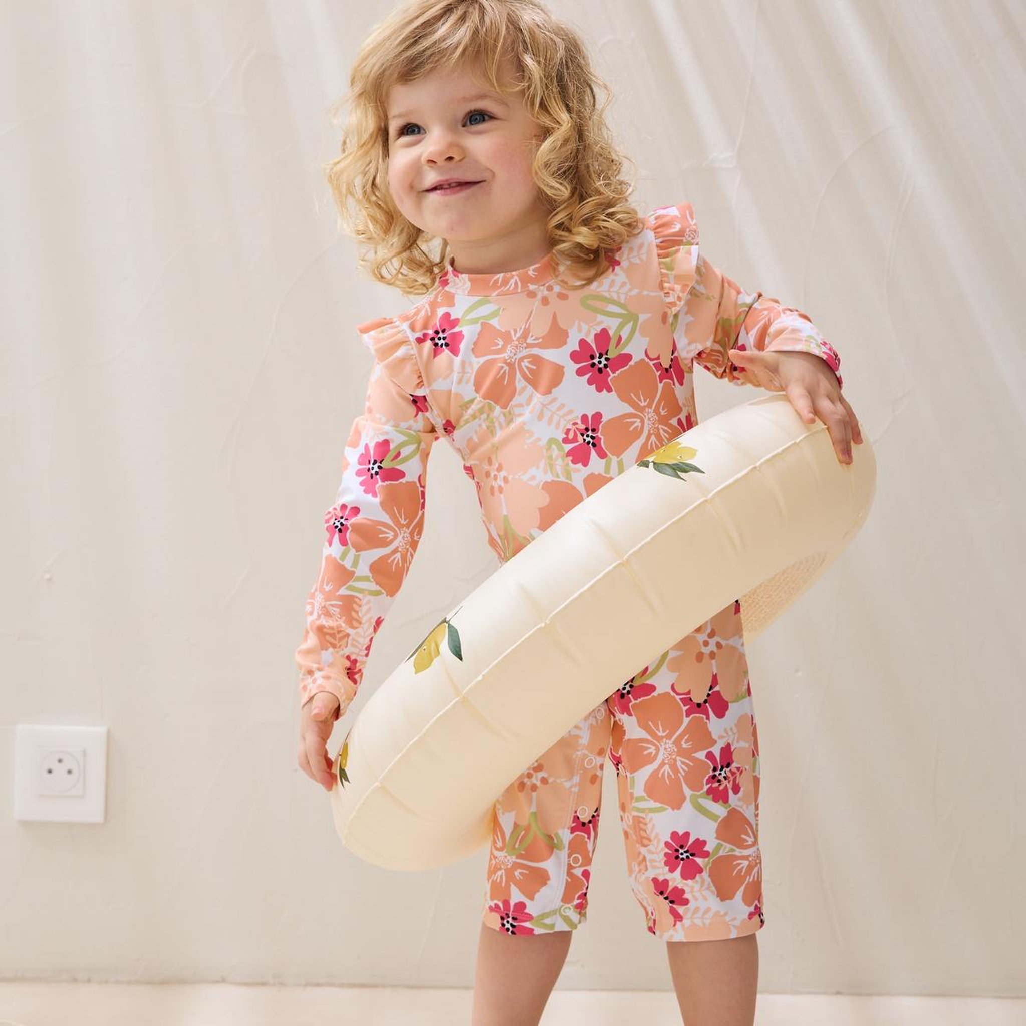 Voir la diapositive 4 : Petit Béguin Combinaison de bain bébé manches longues protection UV Rosara