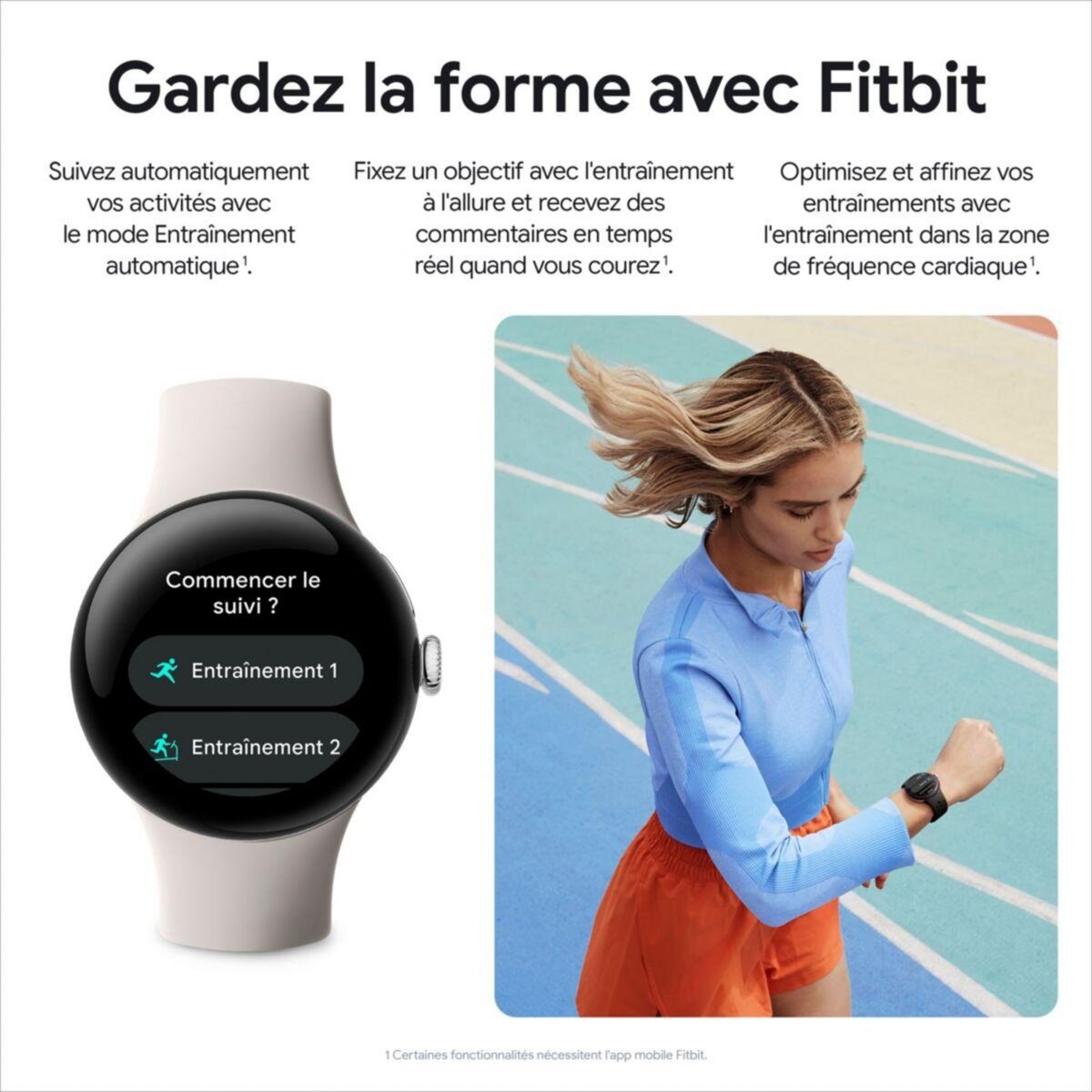 GOOGLE Montre connectée Pixel Watch 2 Champagne Doré/Sauge 4G