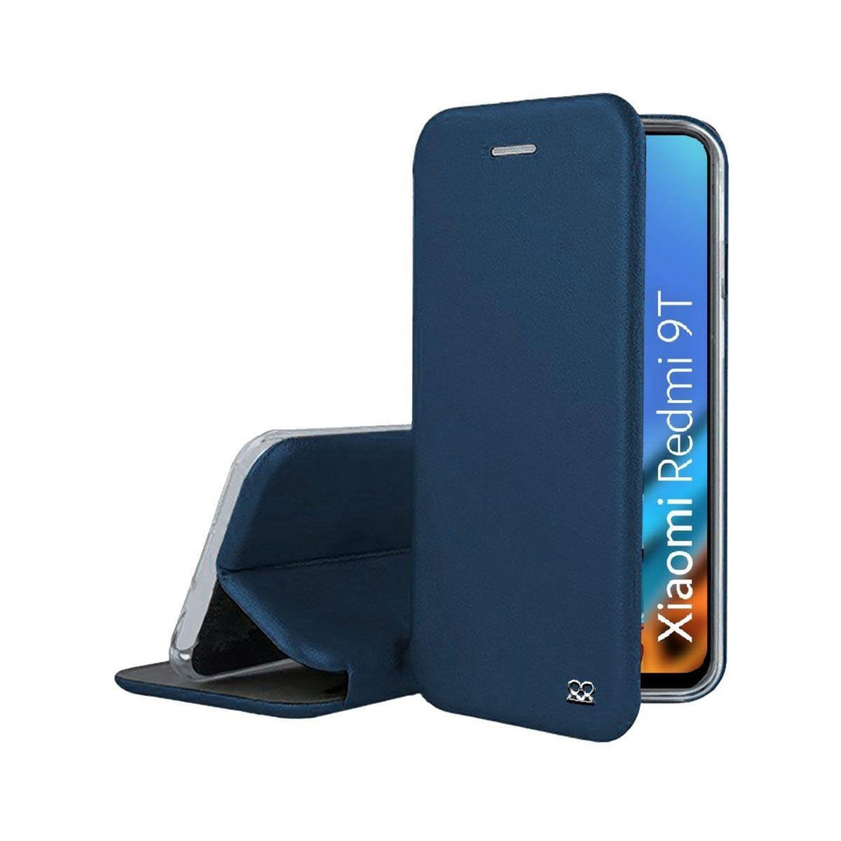 IBROZ Etui Xiaomi Redmi 9T Etui cuir bleu