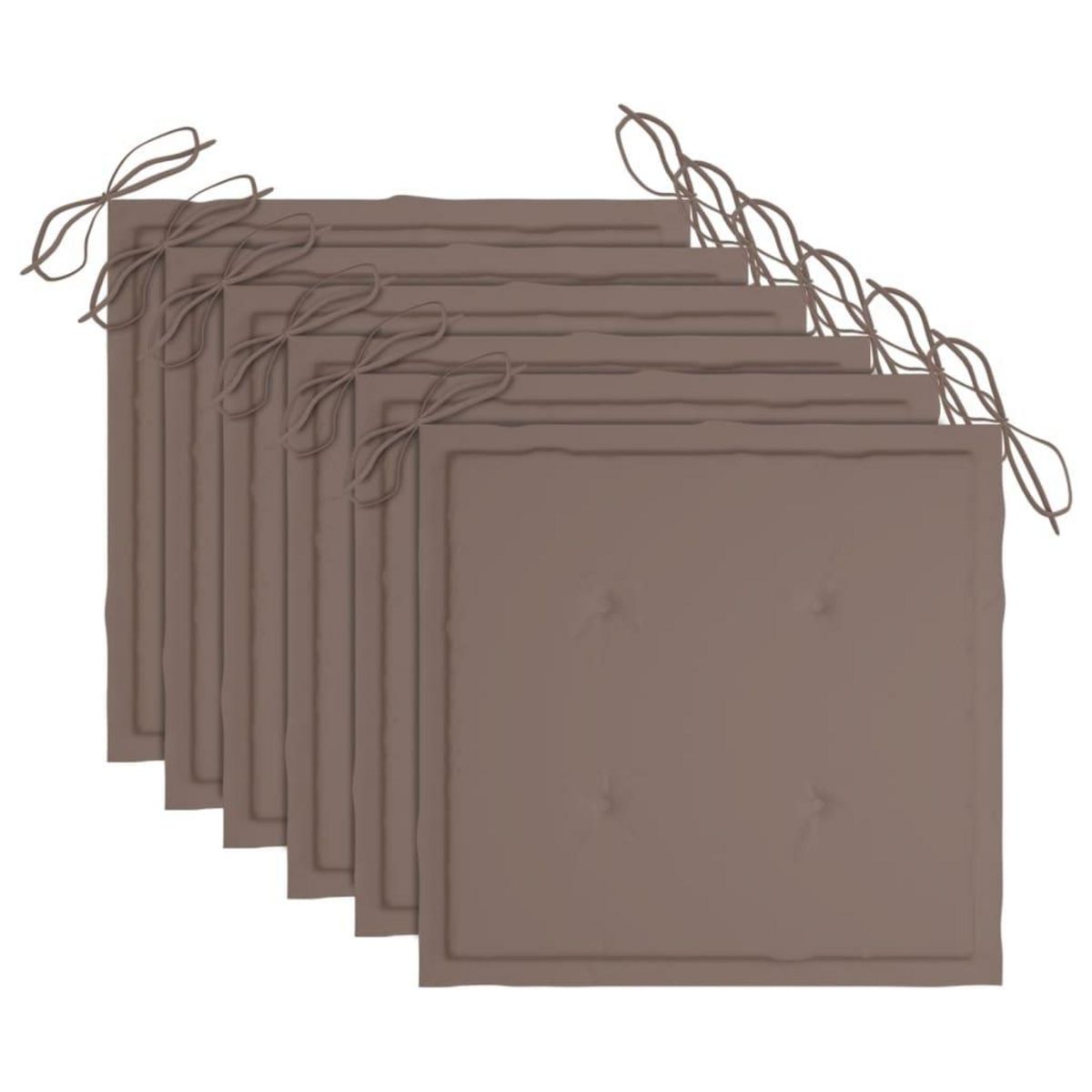 VIDAXL Chaises a manger d'exterieur lot de 6 et coussins Acacia massif