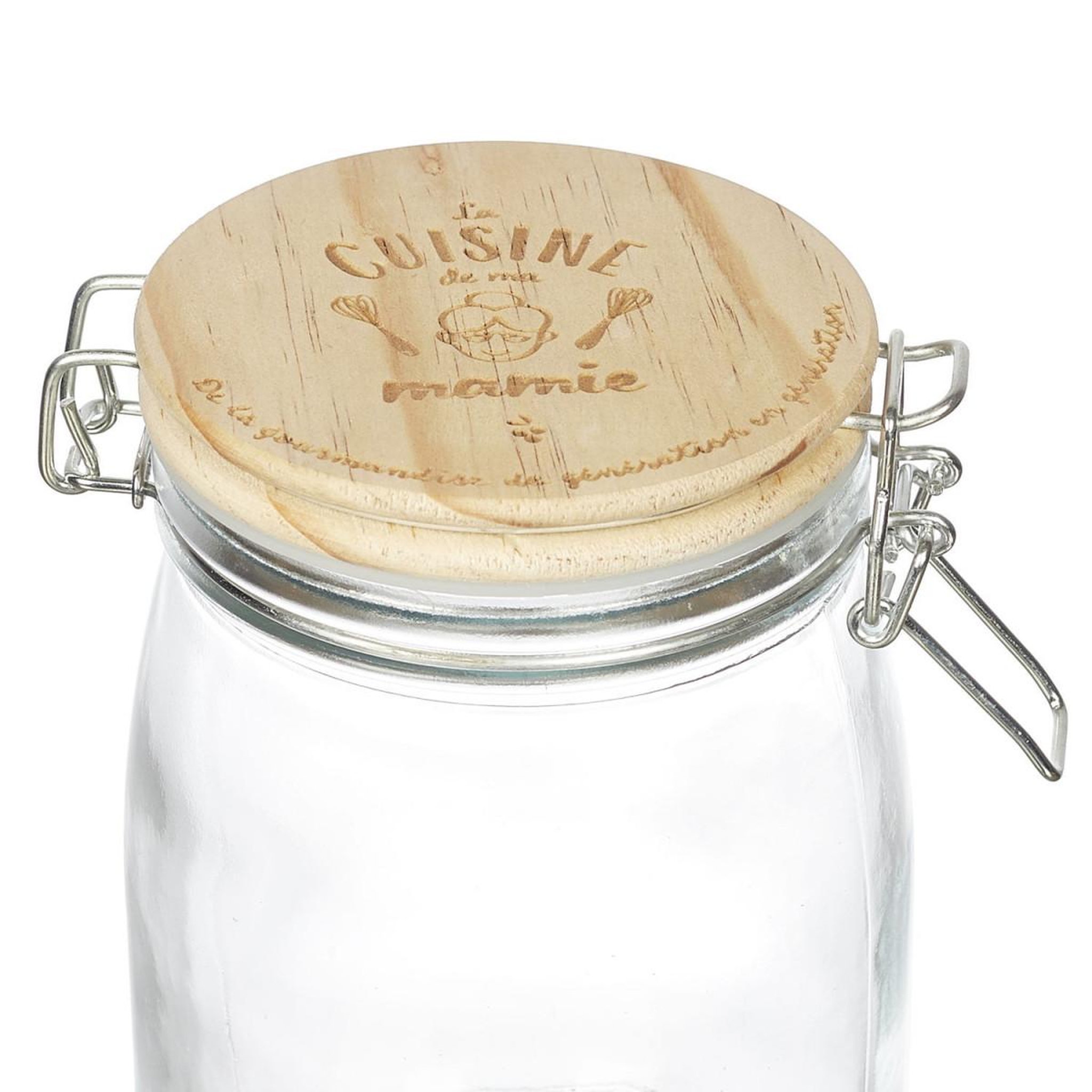 Voir la diapositive 2 : Lily Cook Bocal de conservation  mamie lily  0,75l transparent