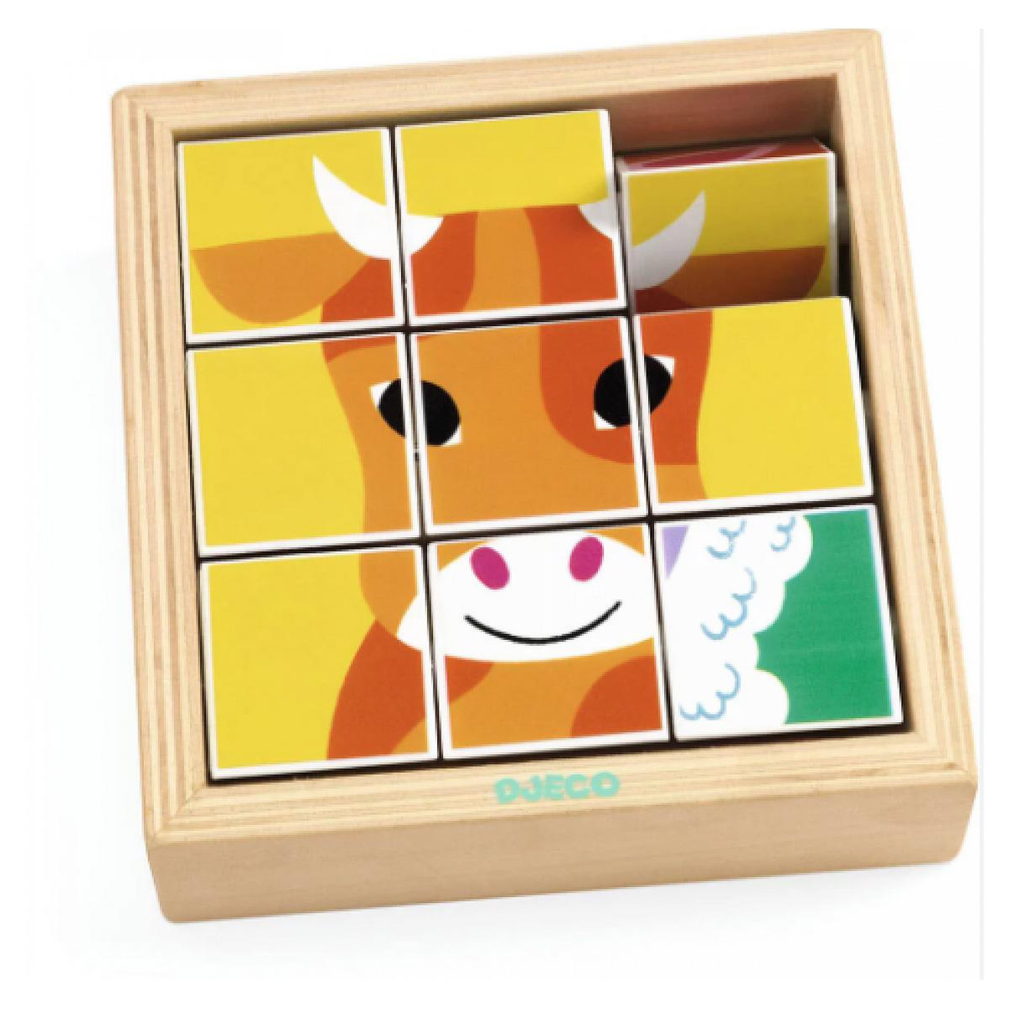 Djeco 9 Cubes puzzle en bois - Animoroll