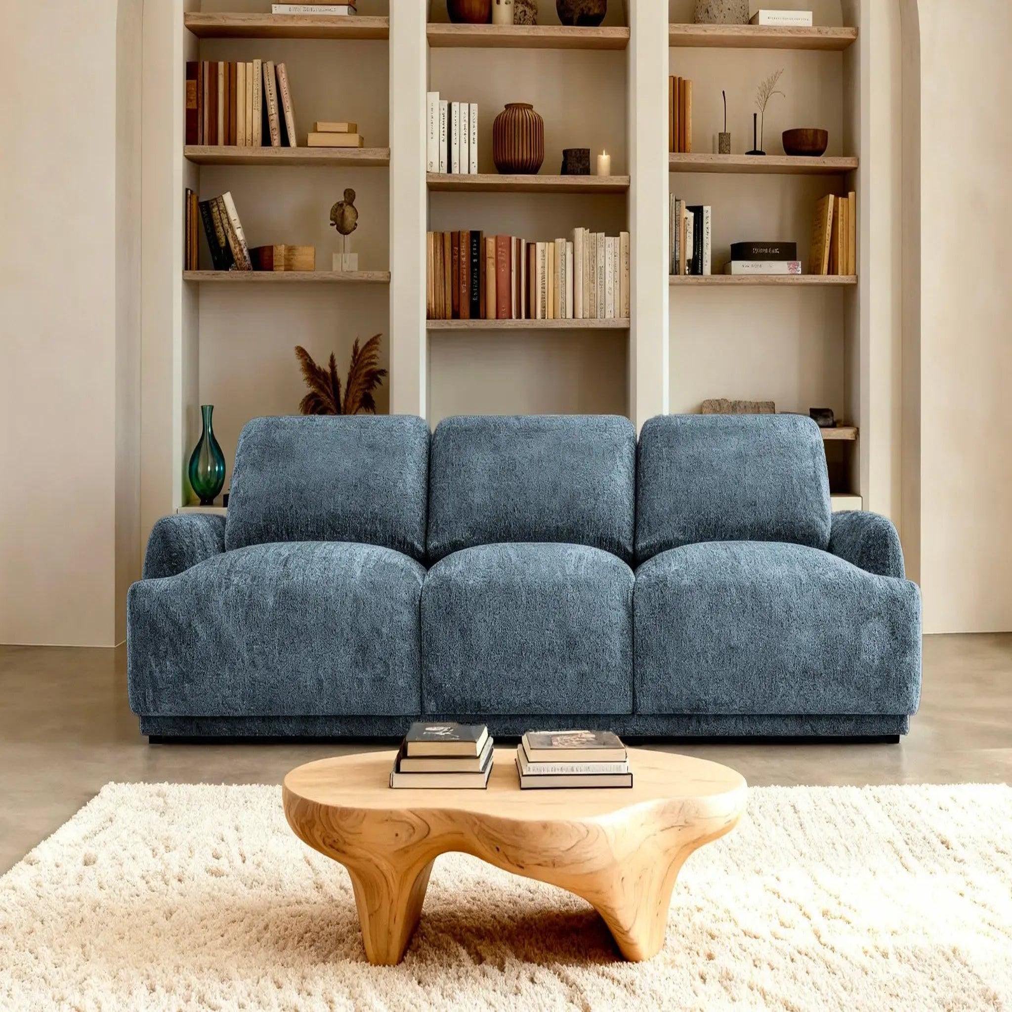 Voir la diapositive 3 : CASANOVA PARIS Rosalie - canapé droit tissu chenille 3 places
