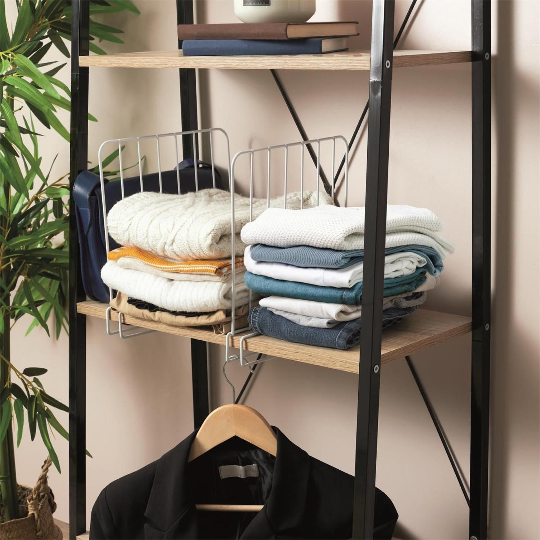 Voir la diapositive 3 : Je cherche une idee Séparateur d'Étagère en Métal  Armoire  32cm Blanc