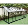 GREEN PROTECT Serre de jardin adossée verre trempé 9,63m² 