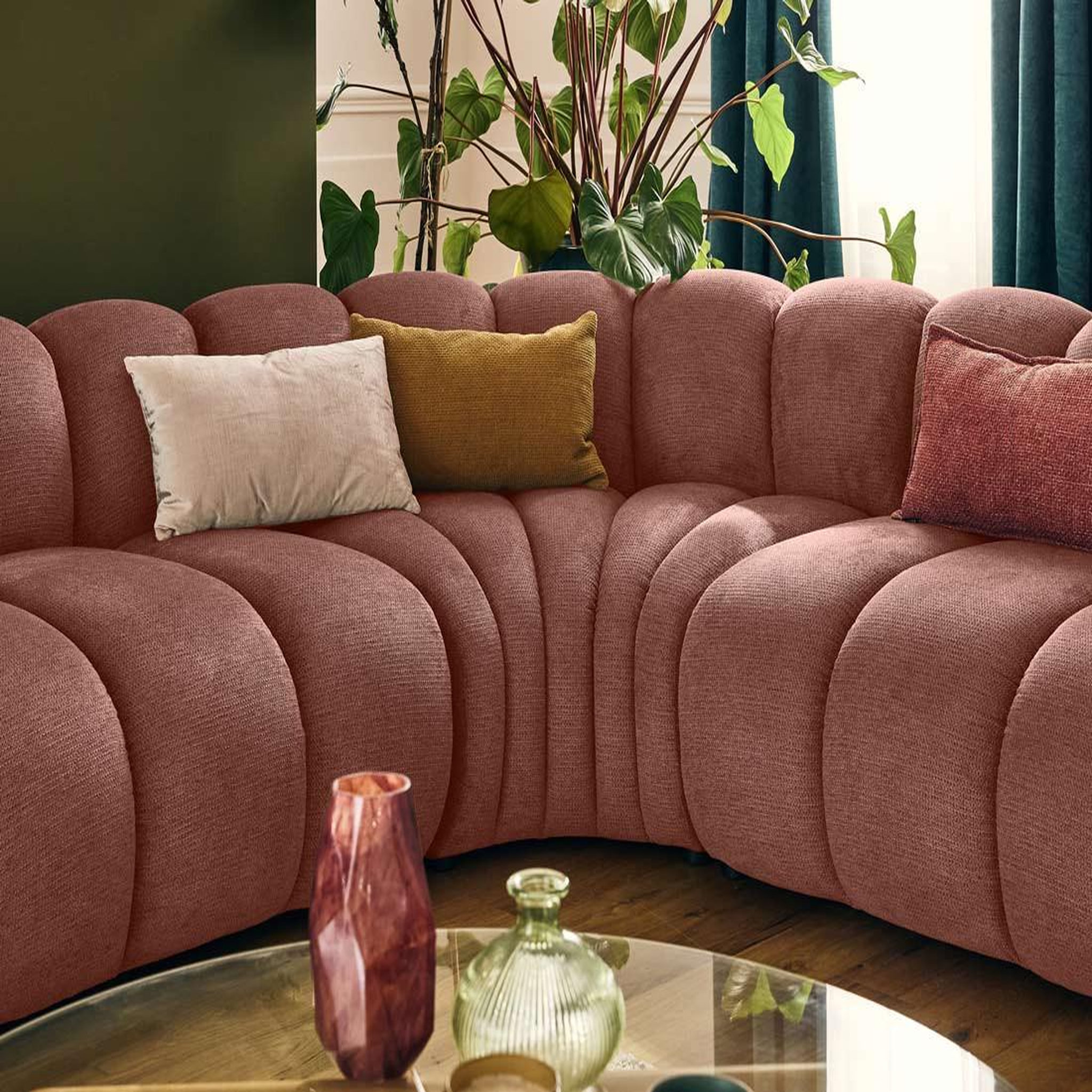 Voir la diapositive 2 : LISA DESIGN Debbie - module d'angle réversible en tissu texturé