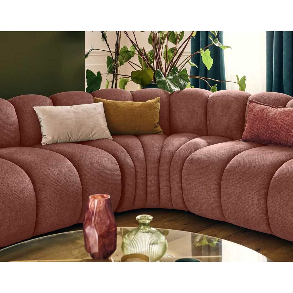 LISA DESIGN Debbie - module d'angle réversible en tissu texturé