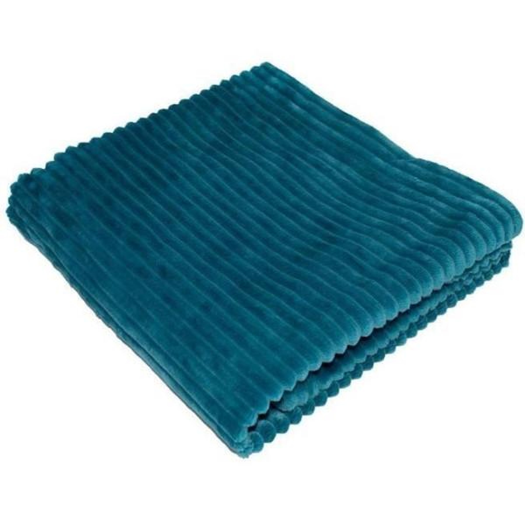 DOMIVA Couverture boudoir - DOMIVA - Paon - 75 x 100 cm - Velours côtelé, douce et chaude