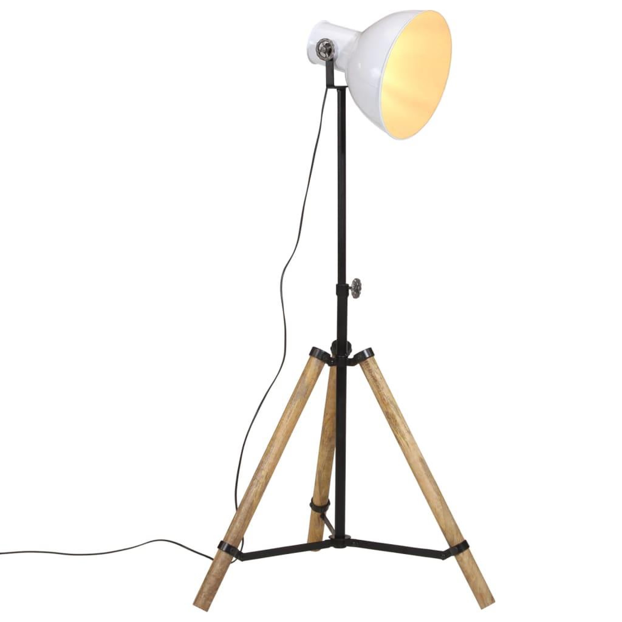 VIDAXL Lampadaire 25 W blanc 75x75x90-150 cm E27