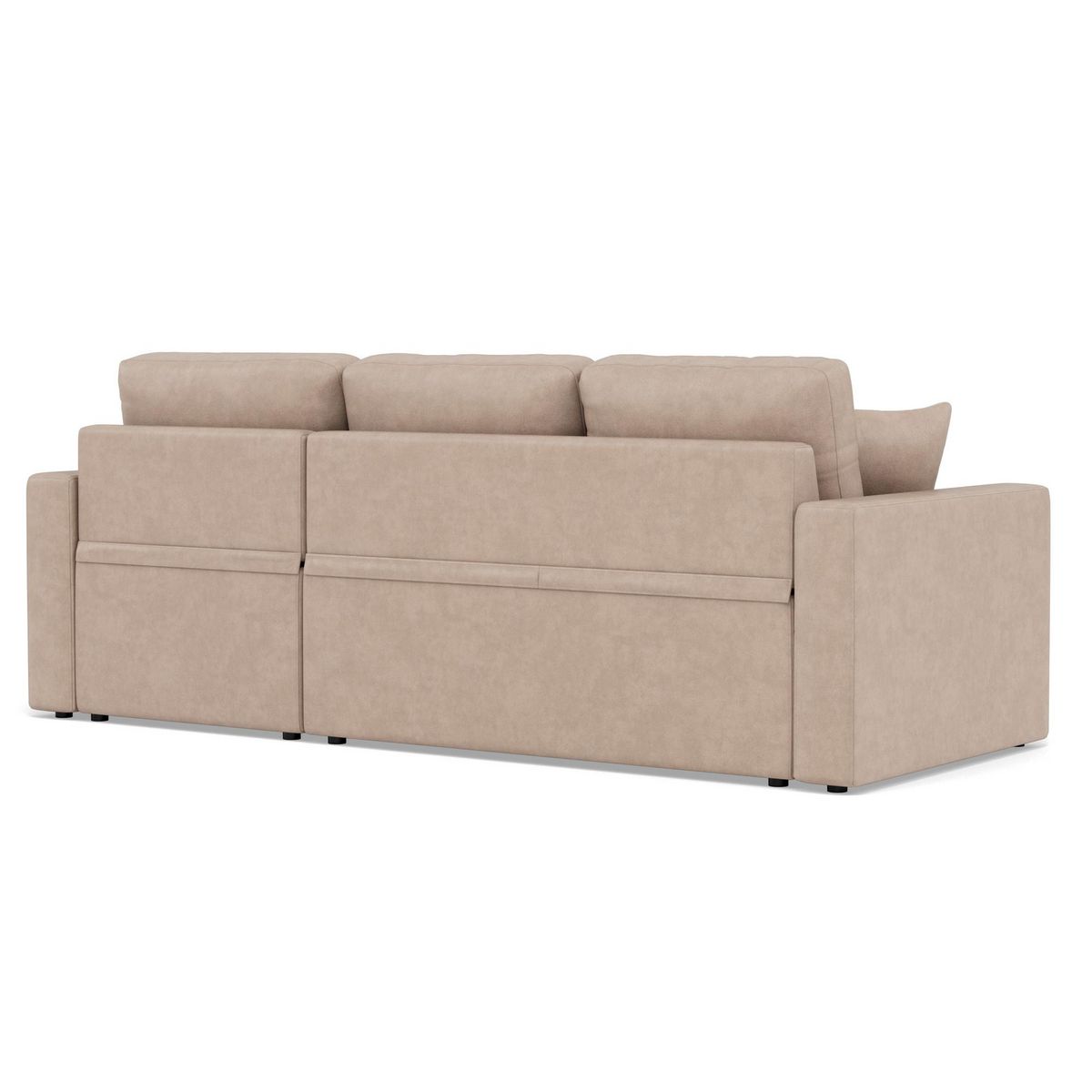 BEST MOBILIER Cyrus - canapé d'angle réversible 4 places - convertible avec coffre - en simili