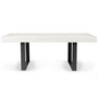 Voir la diapositive 3 : ID MARKET Table à manger extensible rectangle PHOENIX 4-8 personnes bois gris 160-200 cm