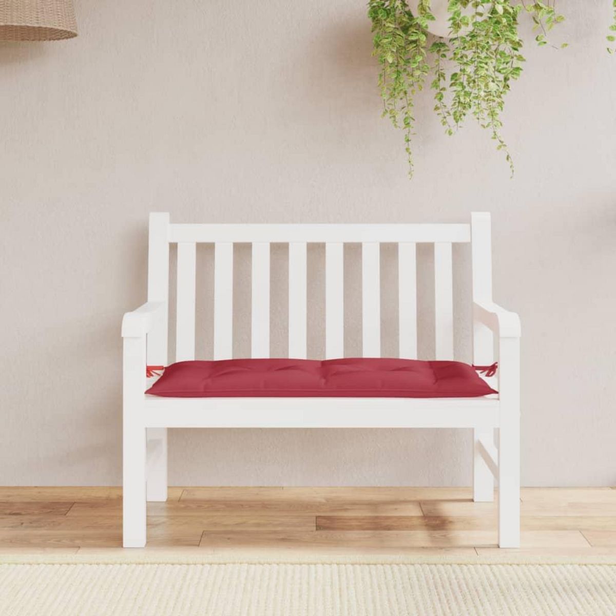 VIDAXL Coussin de banc de jardin rouge bordeaux 100x50x7 cm