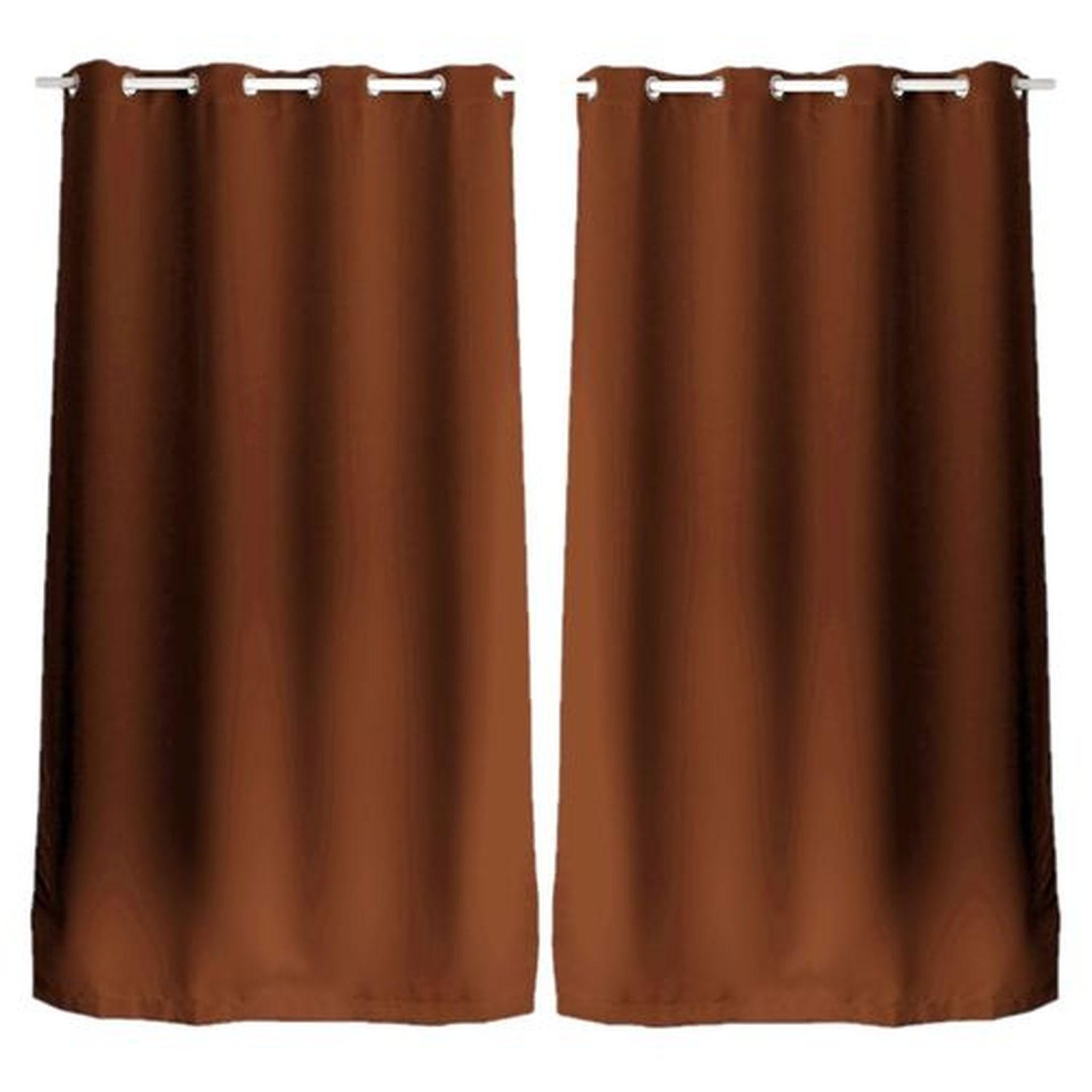Voir la diapositive 1 : TOILINUX Lot de 2 Rideaux en toile unie Basic à 8 œillets