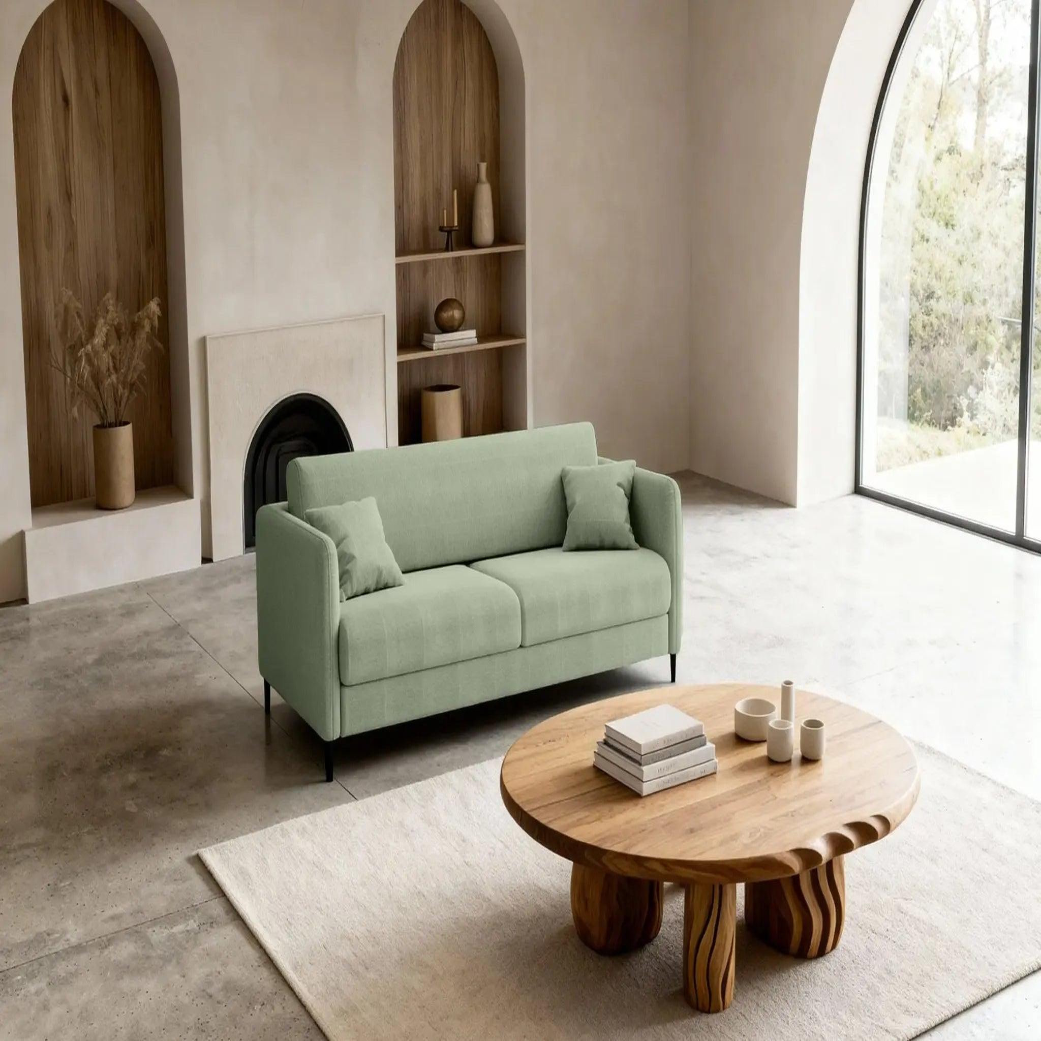 Voir la diapositive 4 : CASANOVA PARIS Vicky - canapé droit convertible tissu lisse 2 places