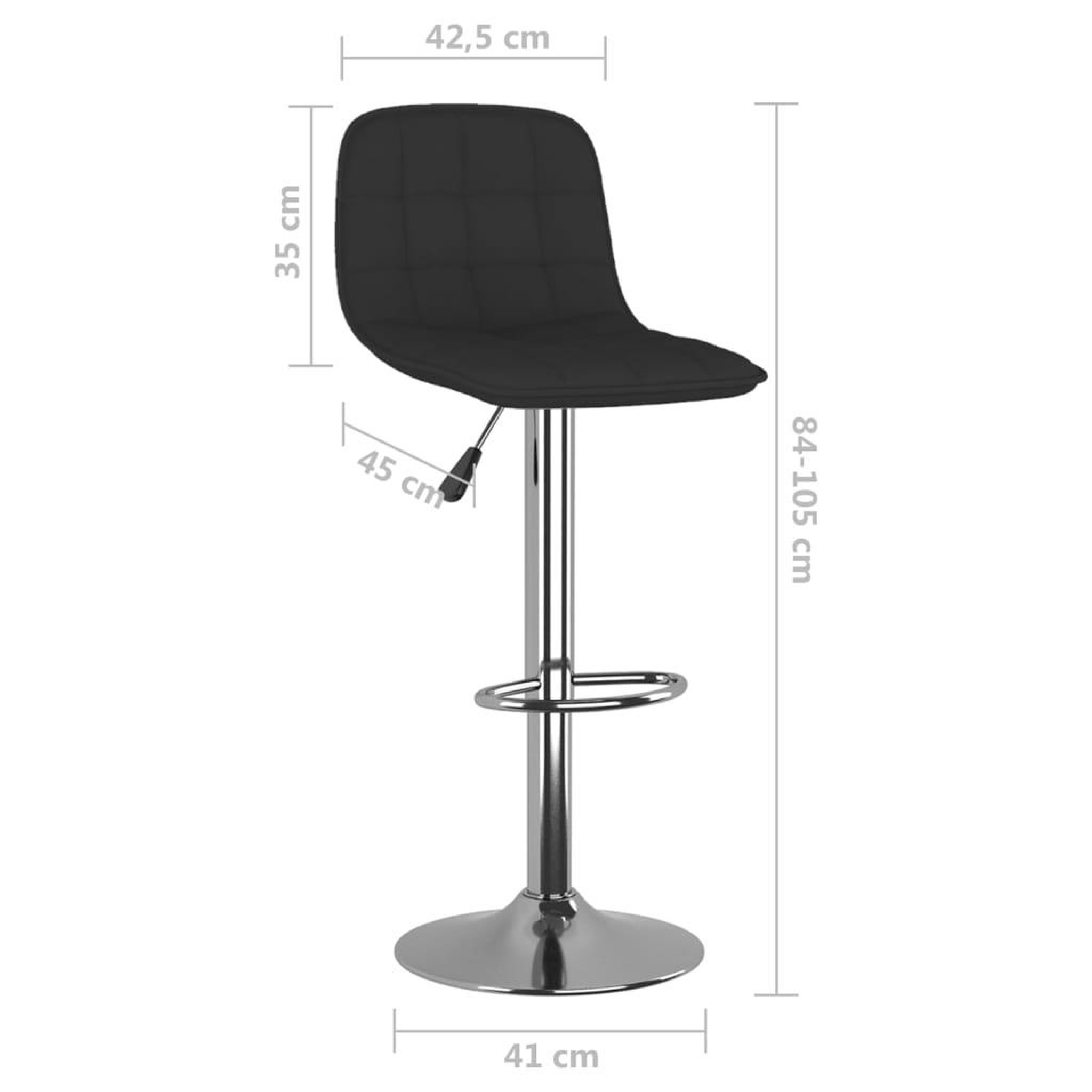 Voir la diapositive 6 : VIDAXL Tabourets de bar lot de 2 noir tissu
