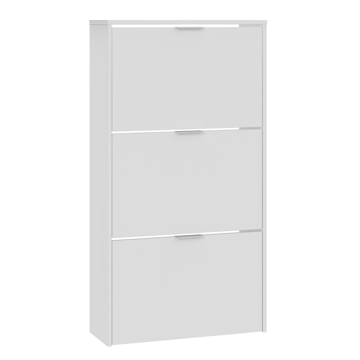 VS VENTA-STOCK Meuble à Chaussures 3 Portes Rubi, Couleur Blanc brillant, 60 cm Largeur