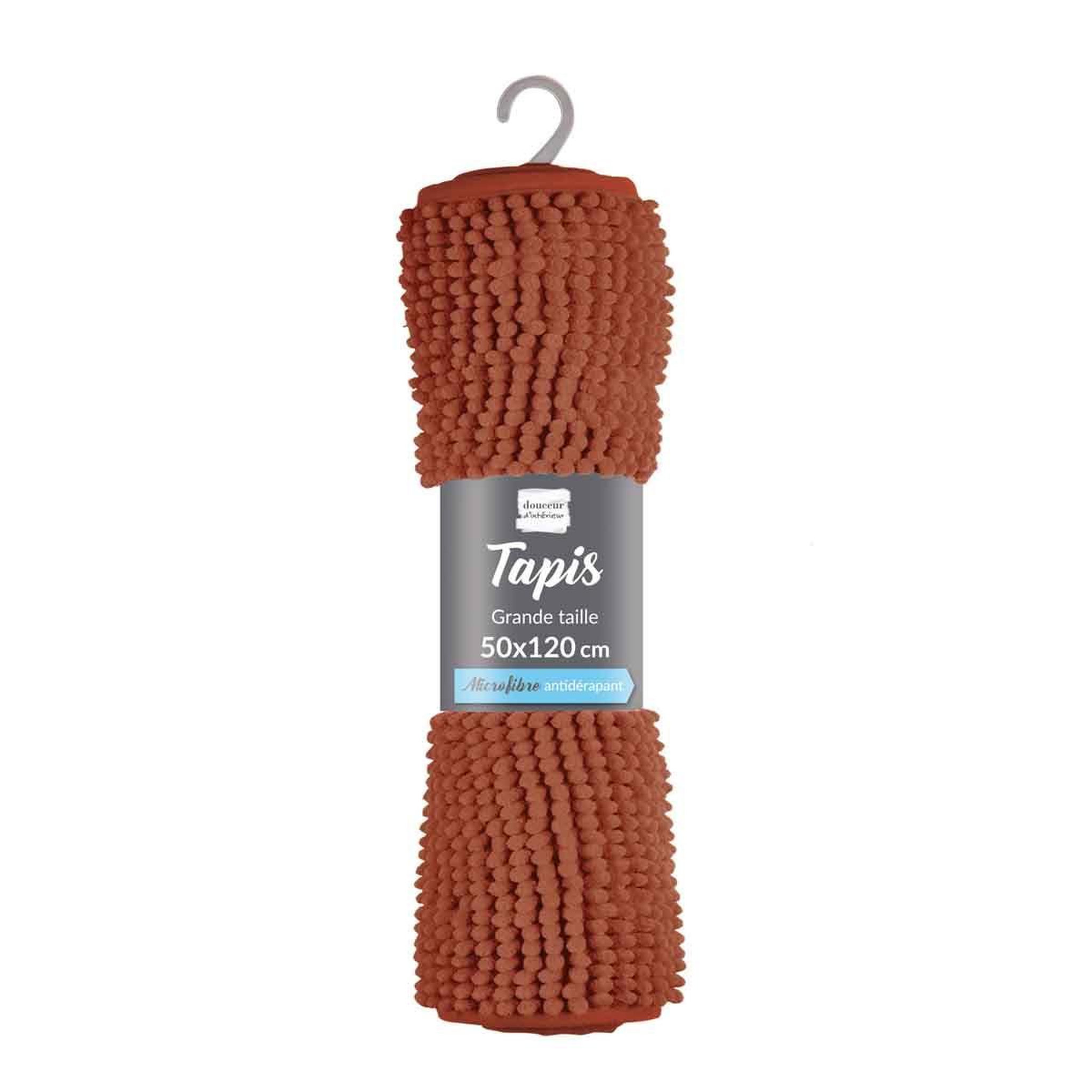 Voir la diapositive 3 : Douceur d'Intérieur Tapis de bain microfibre  sweety  50x120cm terracotta