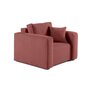 Voir la diapositive 1 : BEST MOBILIER Topaze - fauteuil - en velours texturé