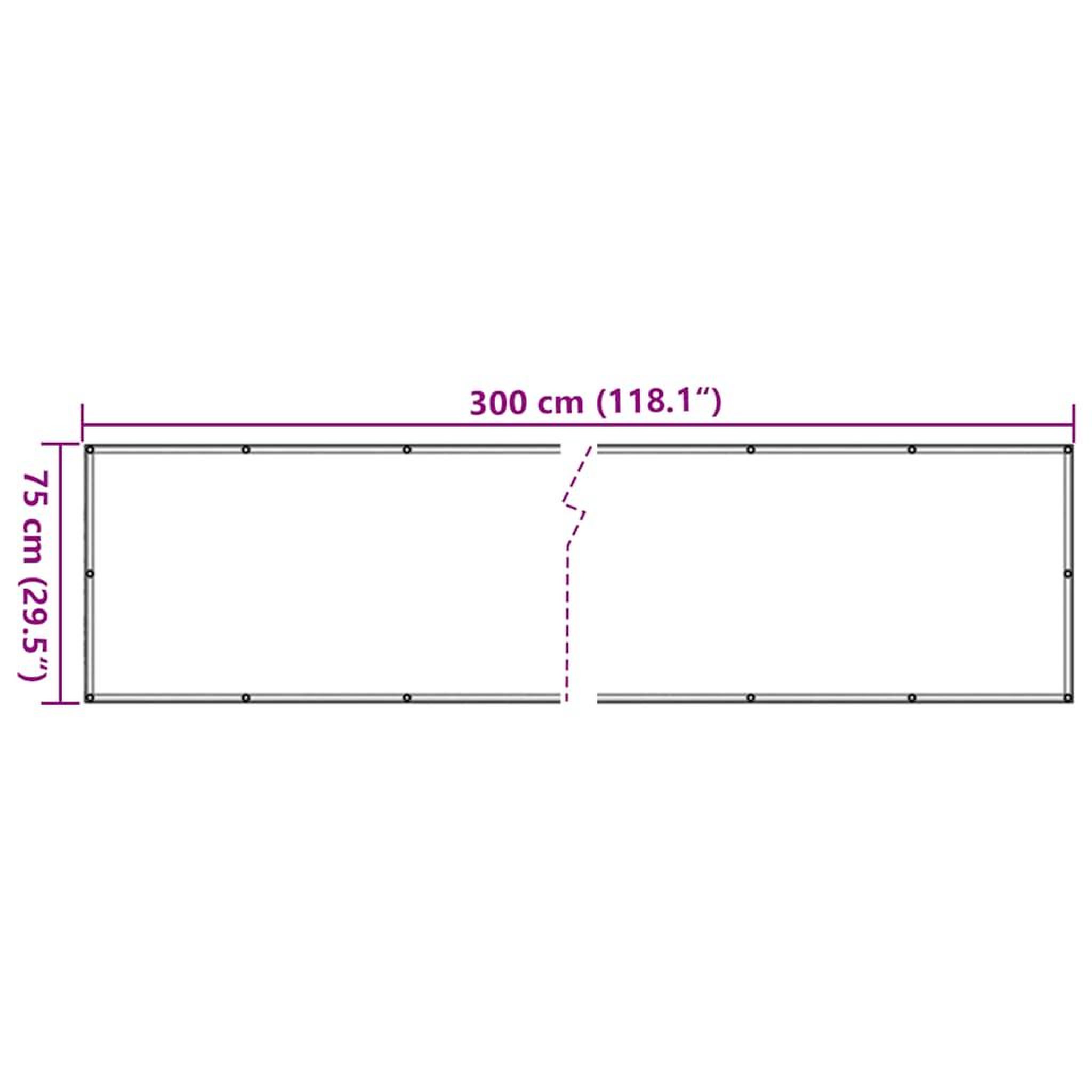 Voir la diapositive 6 : VIDAXL Ecran d'intimite de balcon gris 300x75 cm PVC