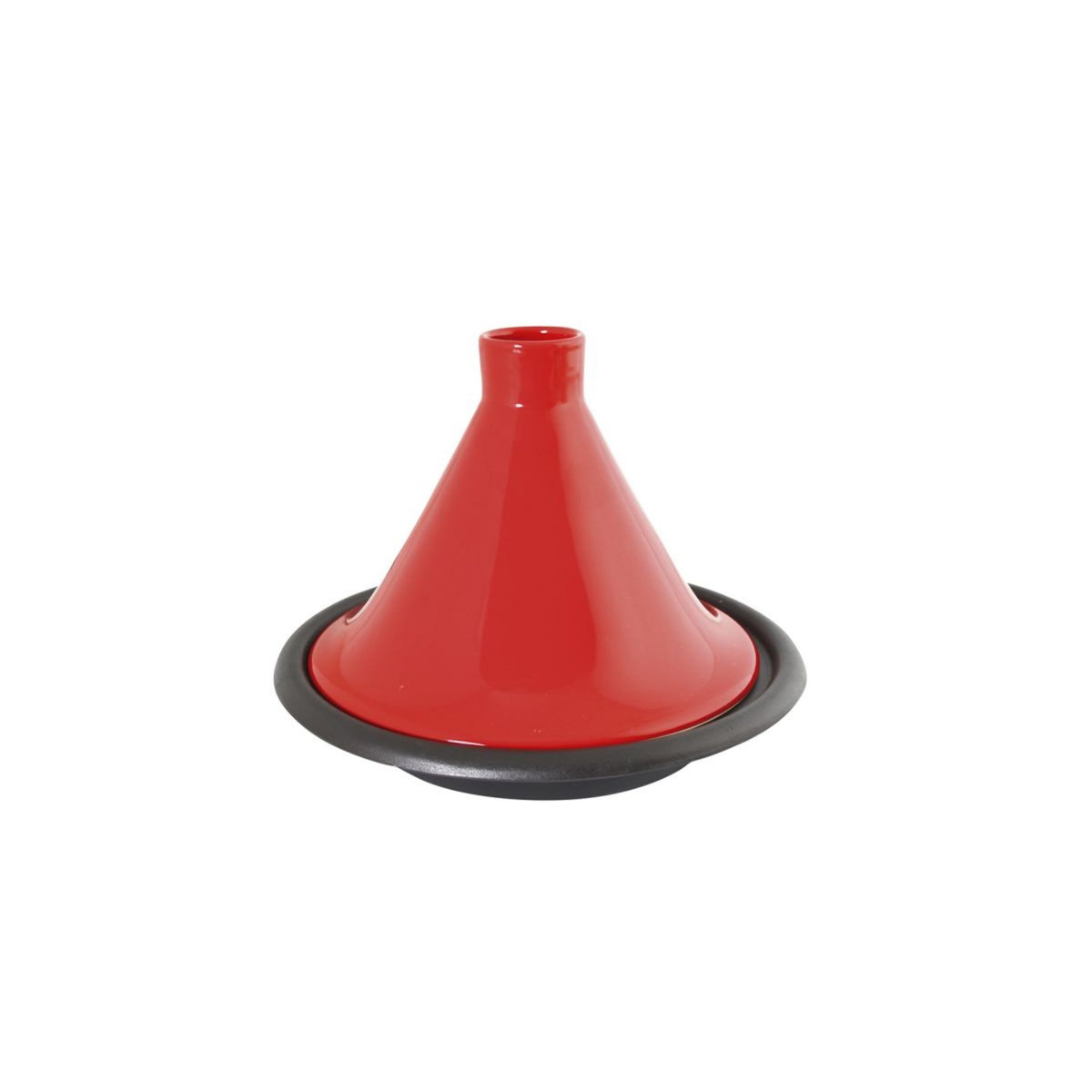 Tajine fonte et acier rouge 31 cm