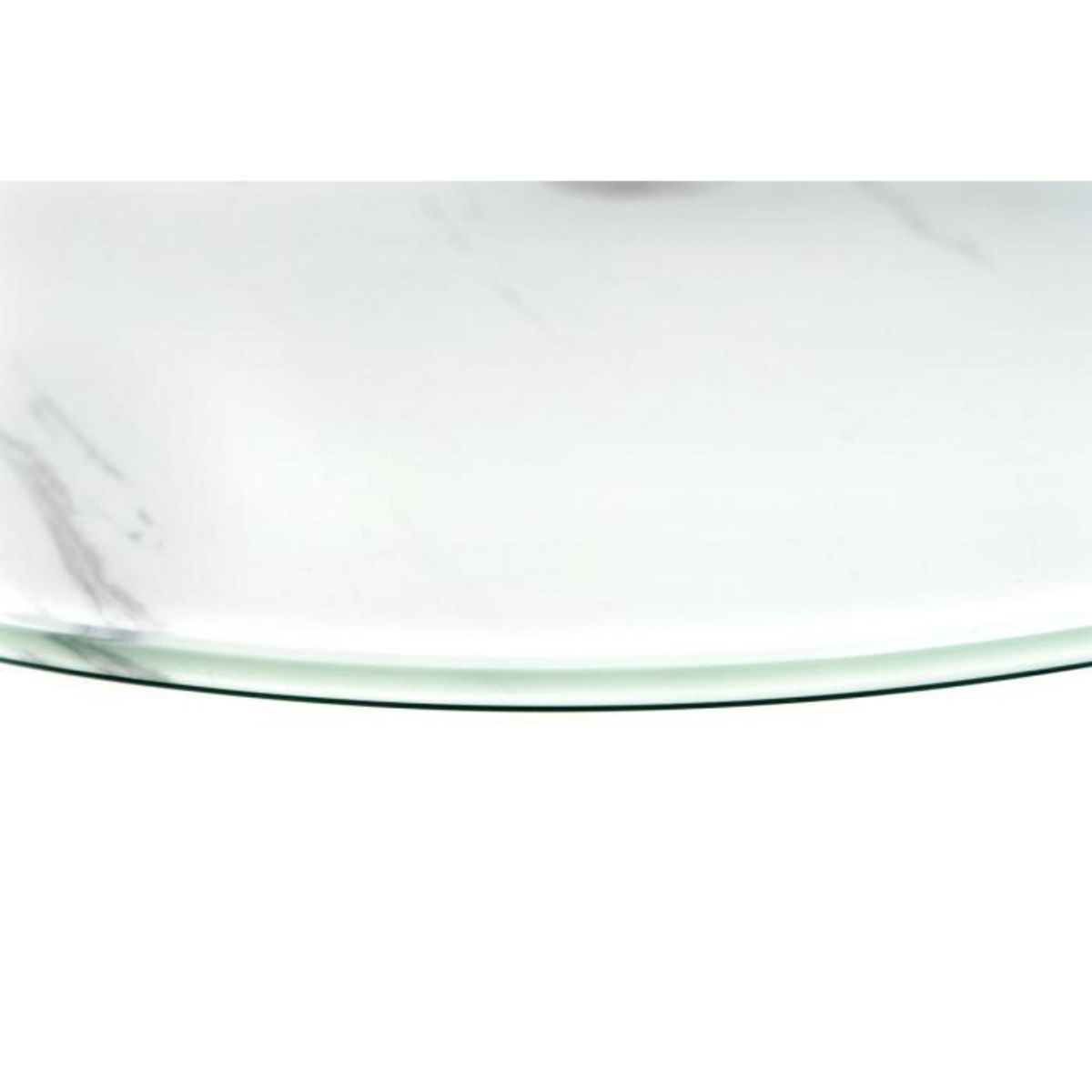 Paris Prix Table d'Appoint Design  Quentin  53cm Or & Blanc
