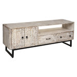 ATMOSPHERA Meuble TV 2 portes et 2 tiroirs Ajay - Beige