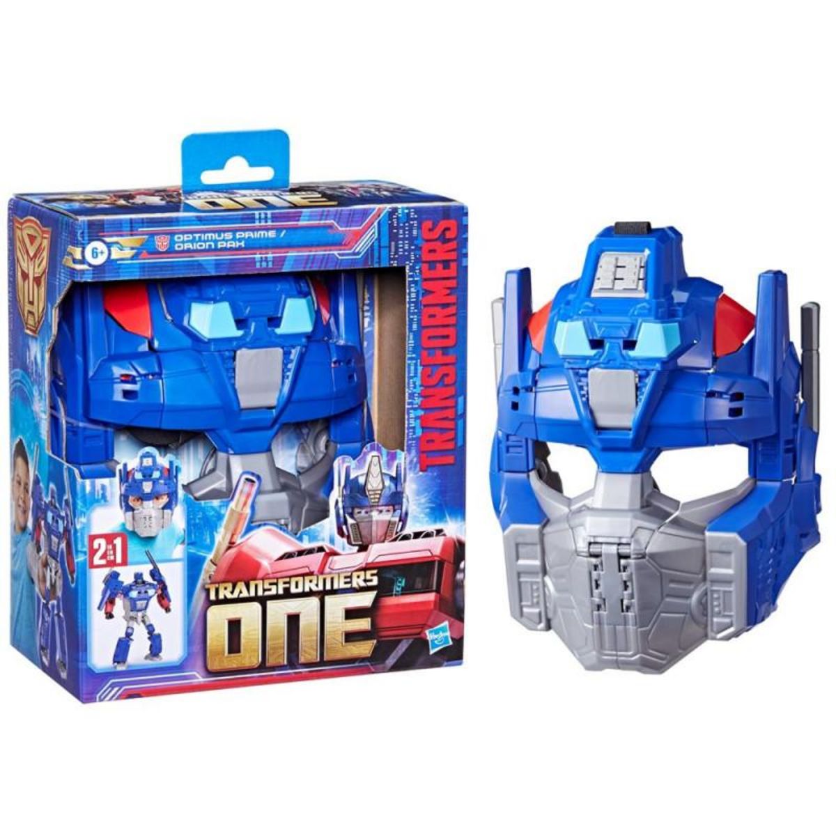 TRANSFORMERS Figurine Masque 2 en 1 Transformers One Optimus Prime Orion Pax