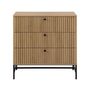 Voir la diapositive 3 : LISA DESIGN Marc - commode 3 tiroirs - effet bois - pieds en métal