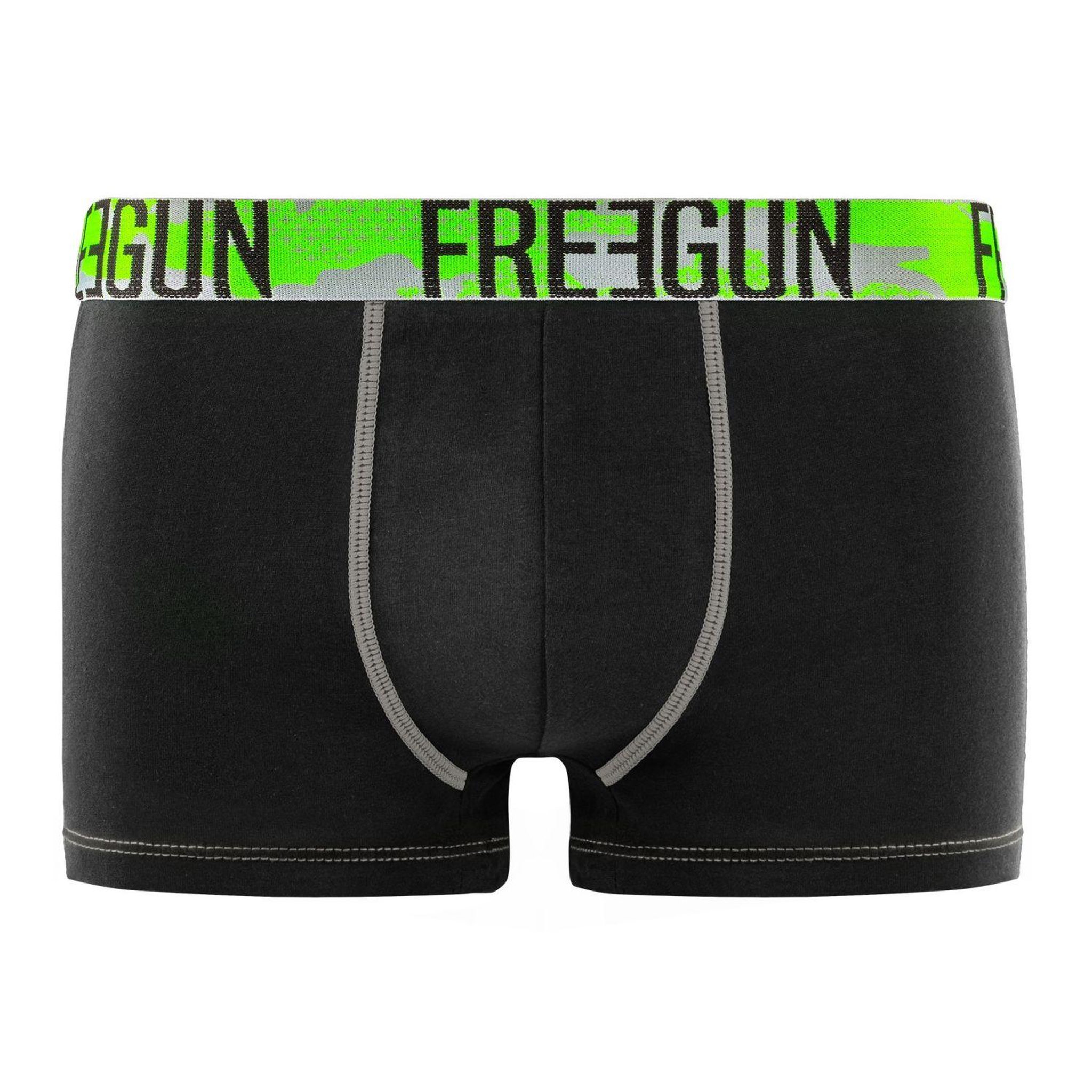 Voir la diapositive 3 : FREEGUN Lot de 4 boxers homme en coton