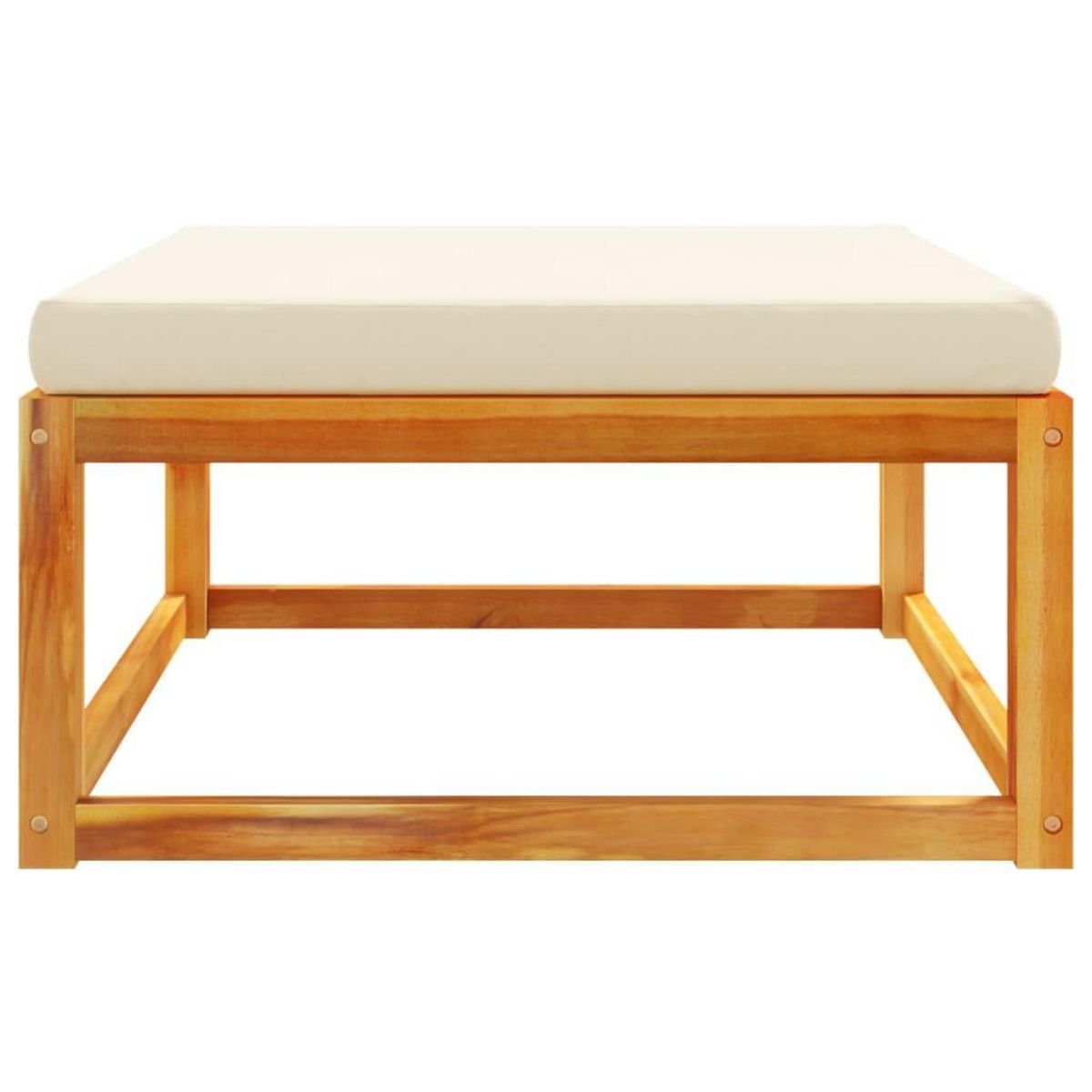 VIDAXL Repose-pied de jardin avec coussins bois massif d'acacia