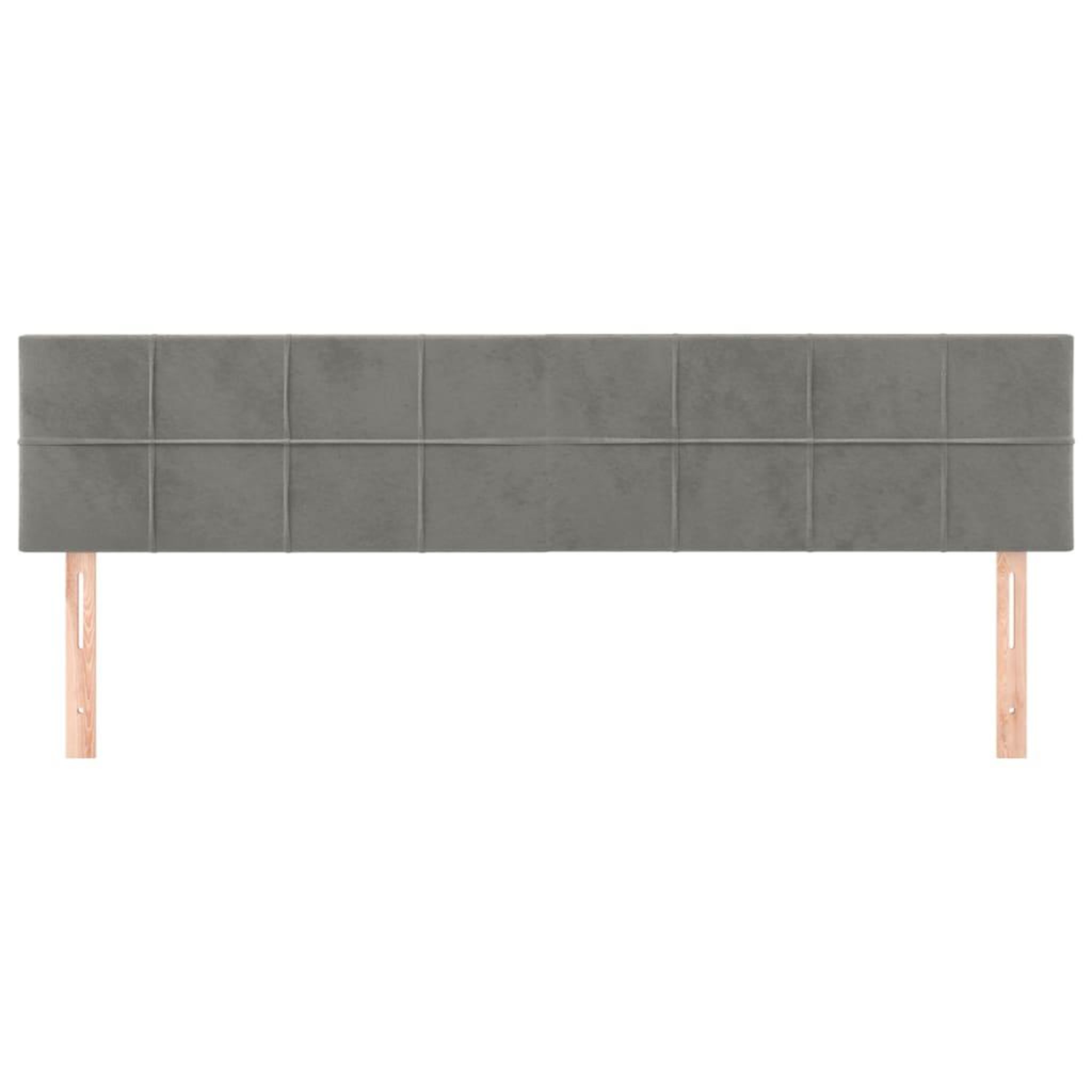 Voir la diapositive 3 : VIDAXL Tetes de lit 2 pcs Gris clair 100x5x78/88 cm Velours