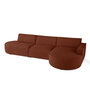 Voir la diapositive 2 : LISA DESIGN Spiaggia - canapé d'angle droit - forme arrondie - 5 places - en velours côtelé
