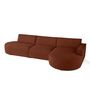 Voir la diapositive 2 : LISA DESIGN Spiaggia - canapé d'angle droit - forme arrondie - 5 places - en velours côtelé
