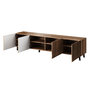Voir la diapositive 2 : BEST MOBILIER Come - meuble tv - effet bois - 4 portes - 200 cm